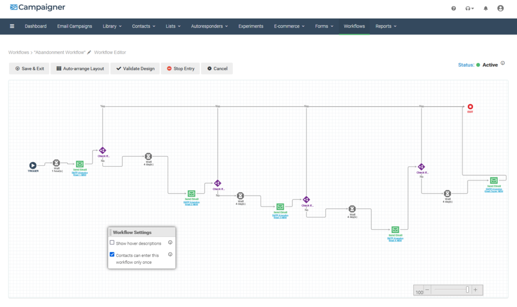 Campaigner Behavioral Automation Builder