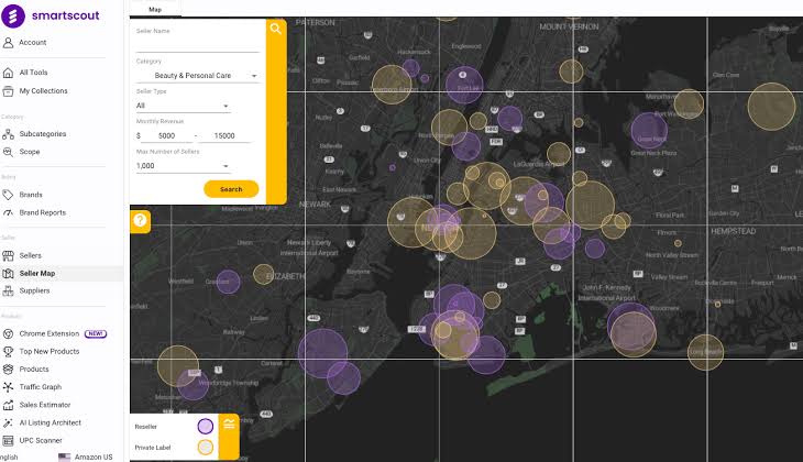 SmartScout Global Brand Density Heatmap