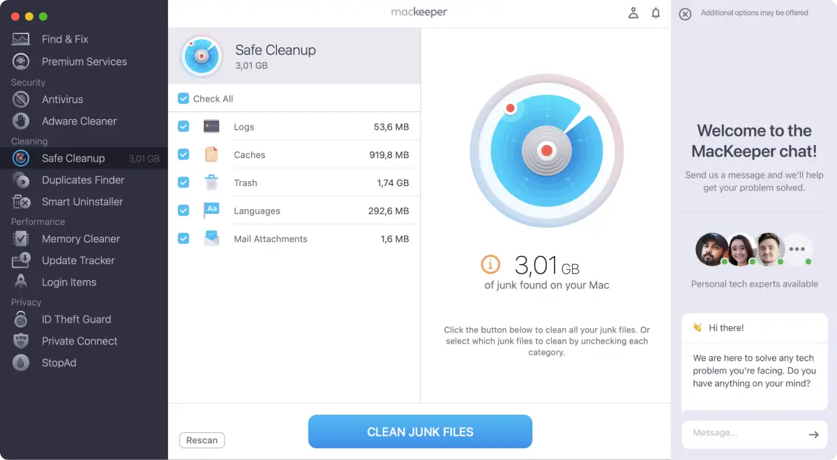 MacKeeper Cleanup Efficiency